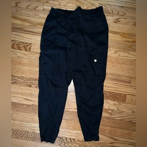 black cargo joggers
